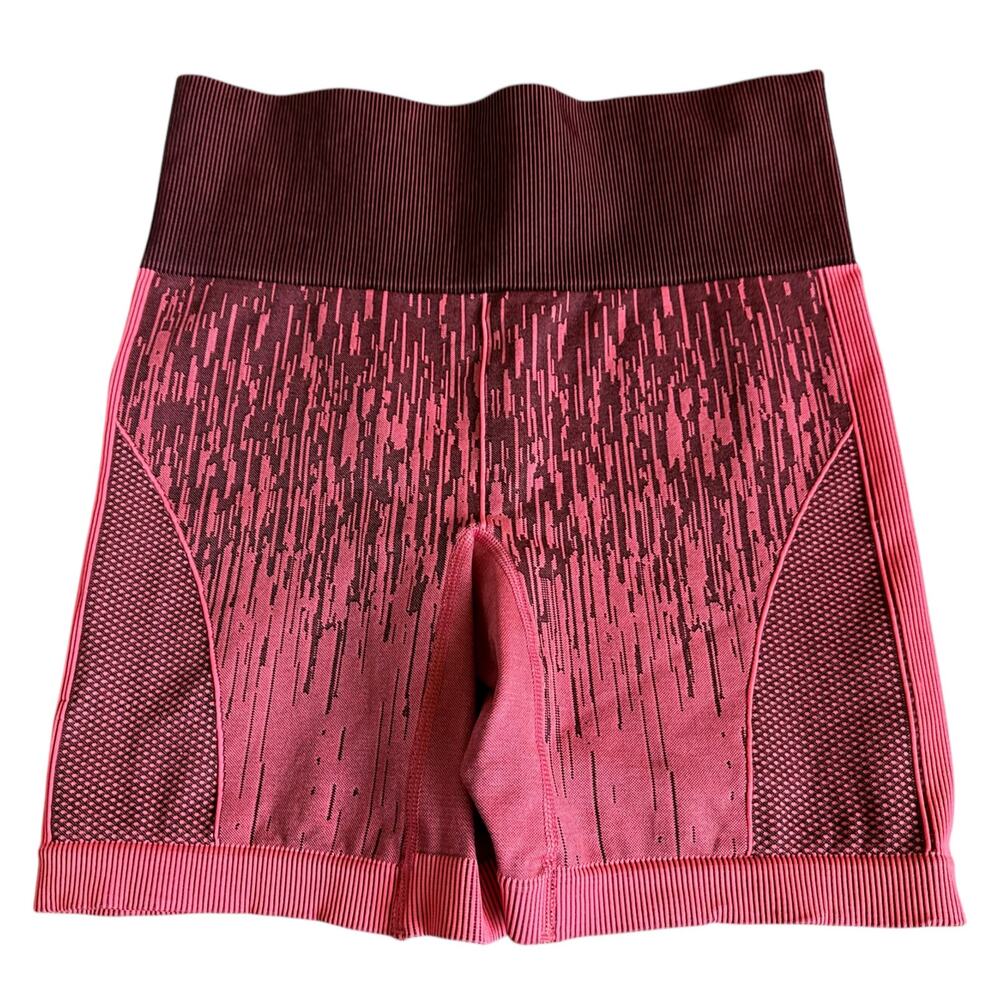 LULULEMON Pink Electric Coral Sculpt Biker Shorts‎ Workout Gym Active Size XS